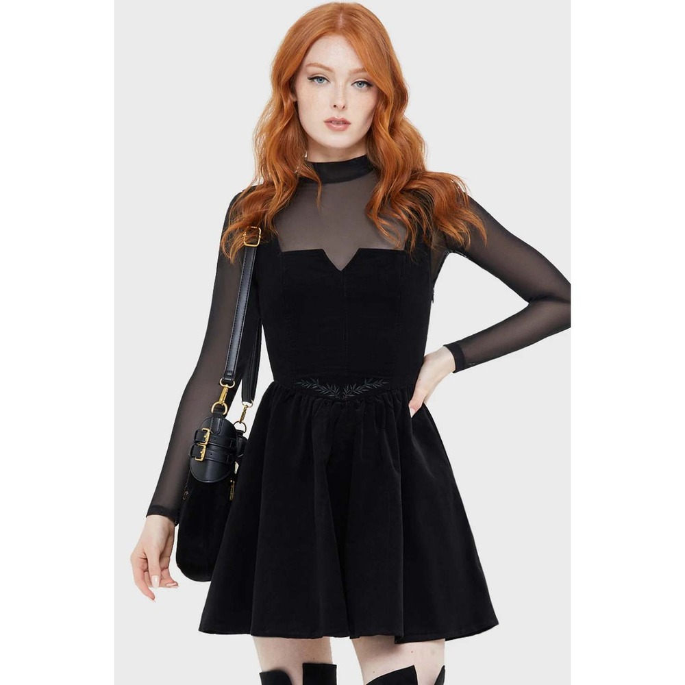 Killstar elderroot mini dress XS black